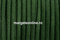 Snur faux suede, verde padure, 3mm - x5m