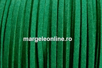 Snur faux suede, verde crud, 3mm - x5m