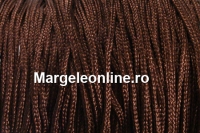 Snur matase pentru bratari, maro ciocolata, 1mm - x30m