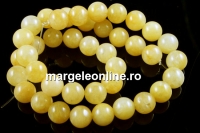 Margele Aventurin galben, round, 6.5mm