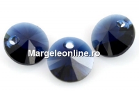 Swarovski, rivoli pendant, dark indigo, 8mm - x4