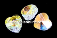 Swarovski, heart bead,crystal AB, 8mm - x2