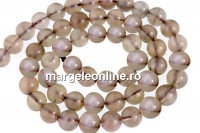Margele piatra lunii naturala argintie, rotund, 8.5mm