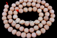 Natural light brown moonstone, round, 6.5mm