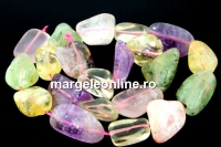Mix cuart lemon, cuart roz, ametist, citrin si prehnite, 20-28x14x18mm