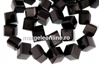 Margele onix negru fancy cub, 15mm