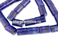 Margele lapis lazuli natural, tub, 14x10mm
