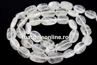 Margele cuart natural , oval neregulat, 8-9mm