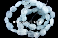 Margele acvamarin, neregulat, 8-11mm