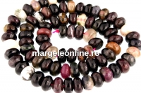 Margele turmalina, multicolor, rondela, 8.5mm