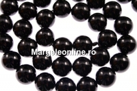 Margele turmalina neagra naturala, rotund, 6.5mm