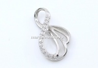 Pandantiv, argint 925 placat cu rodiu, Infinit stilizat, 22x13mm - x1