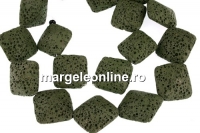 Lava, intense green, square, 23.5x23.5mm