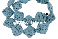 Lava, blue, square, 23.5x23.5mm