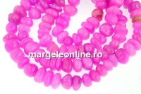 Margele jad, rondela neregulata, mov liliac, 10-14mm