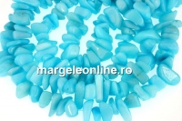 Margele jad, rondela neregulata, turcoaz 10-14mm