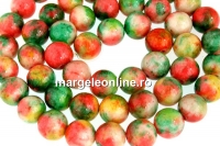 Margele jad, rotund, multicolor, 8.5mm