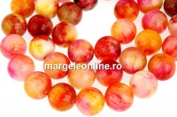 Margele jad, rotund, multicolor, 10.5mm