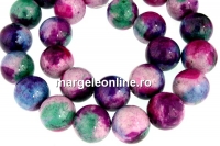 Margele jad, rotund, multicolor, 12.5mm