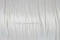 Snur satin, alb, 1.5mm - 5m