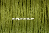 Snur satin, verde oliv, 1.5mm - 5m