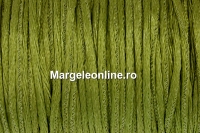 Snur satin, verde oliv, 1.5mm - 5m