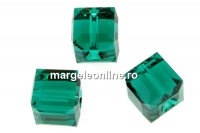 Swarovski, cub, emerald, 6mm - x2