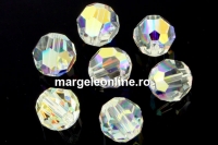Swarovski, rotund fatetat, aurore boreale, 6mm - x6