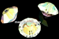 Swarovski, disc fatetat, crystal aurore boreale, 6mm - x10