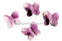 Swarovski, fluture, amethyst blend, 6mm - x2