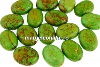 Margele turcoaz verde, oval, 20x15mm