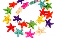 Multicolor magnesite, star, 14.5mm