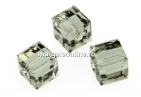 Swarovski, cub, black diamond, 4mm - x2