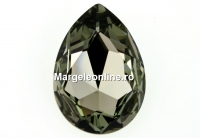 Swarovski, rivoli cabochon, black diamond, 30x20mm - x1