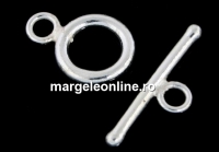 Incuietoare toggle, argint 925, 12x8.5mm - x1