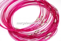 Baza colier, roz fuchsia  - x3