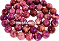 Sediment jasper, purple-fuchsia, round, 8.5mm