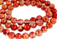 Sediment jasper, red- yellow, round, 8.5mm