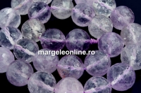 Amethyst, light clear, faceted round, 14mm