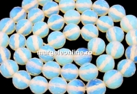 Margele opalit, rotund fatetat, 8mm