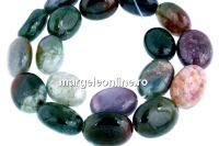 Margele agate india, oval, 20x15mm