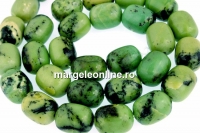 Margele chrysoprase natural, tub rotunjit, 12.5x10mm