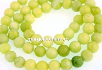 Margele jasp peridot, rotund , 6mm