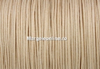 Bobina snur matase pentru bratari, beige nude, 0.9mm - x100m