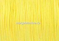 Bobina snur matase pentru bratari, galben luminos, 0.8mm - x120m