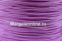 Bobina snur matase pentru bratari, mov liliac, 1mm - x35m