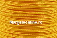 Bobina snur matase pentru bratari, galben intens, 0.8mm - x100m