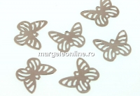 Link filigranat fluture, argint 925 placat cu rodiu, 9.5x8mm - x1