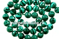 Green syntethic malachite, faceted round, 4mm