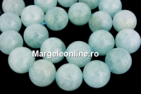 Natural aquamarine, A+ grade, round, 12.5mm